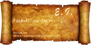 Egyházy Imre névjegykártya